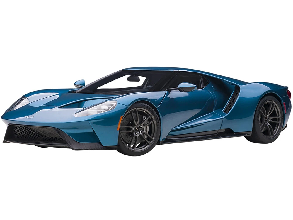 2017 Ford GT Liquid Blue Metallic 1/12 Model Car By Autoart 1 2017 Ford GT Liquid Blue Metallic 1/12 Model Car By Autoart