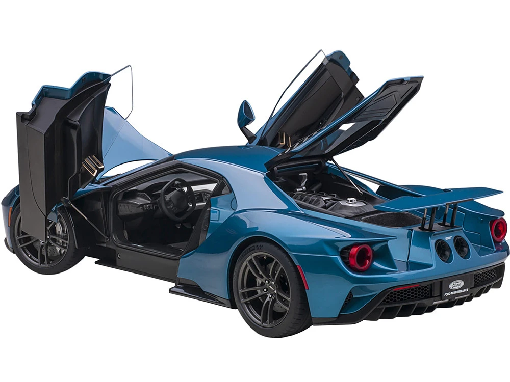 2017 Ford GT Liquid Blue Metallic 1/12 Model Car By Autoart 2 2017 Ford GT Liquid Blue Metallic 1/12 Model Car By Autoart - Image 2