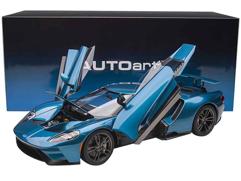 2017 Ford GT Liquid Blue Metallic 1/12 Model Car By Autoart 7 2017 Ford GT Liquid Blue Metallic 1/12 Model Car By Autoart - Image 7
