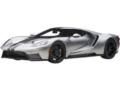 2017 Ford GT Ingot Silver Metallic With Black Stripes 1/12 Model Car By Autoart