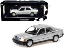 1982 Mercedes Benz 190E (W201) Silver Metallic Limited Edition To 504 Pieces Worldwide 1/18 Diecast Model Car By Minichamps