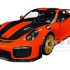 2018 Porsche 911 GT2RS (991.2) Weissach Package Orange With Carbon Stripes And Golden Magnesium Wheels Limited Edition To 300 Pieces Worldwide 1/18 Diecast Model Car By Minichamps