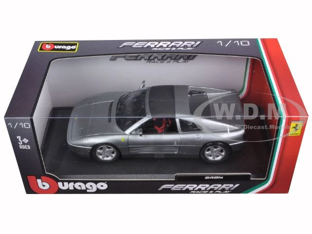 Ferrari 348 TS Grey 1/18 Diecast Model Car By Bburago 6 Ferrari 348 TS Grey 1/18 Diecast Model Car By Bburago - Image 6