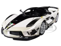 Ferrari FXX-K Evo #70 White 1/18 Diecast Model Car By Bburago
