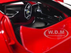 Ferrari 296 GTB Assetto Fiorano Red With White Stripes "Race + Play" Series 1/18 Diecast Model Car By Bburago -SOLIDO Shop 16017r 4 40209.1703725804.1280.1280