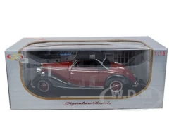 1950 Mercedes Benz 170S Cabriolet Burgundy And Black 1/18 Diecast Model Car By Signature Models -SOLIDO Shop 18123mercby box 92609.1431113800.1280.1280