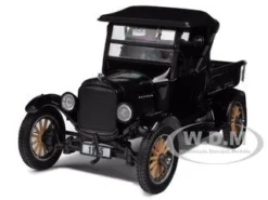 1925 Ford Model T Closed Convertible Pickup Truck Black 1/24 Diecast Model Car By Sun Star