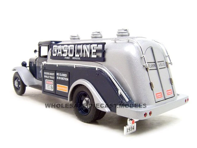 1934 Ford Oil Gasoline Tanker Blue 1/24 Diecast Model Car By Unique Replicas 3 1934 Ford Oil Gasoline Tanker Blue 1/24 Diecast Model Car By Unique Replicas - Image 3