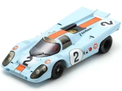 Porsche 917K #2 Pedro Rodriguez - Jackie Oliver "J.W. Automotive Engineering" Winner "24 Hours Of Daytona" (1971) With Acrylic Display Case 1/18 Model Car By Spark