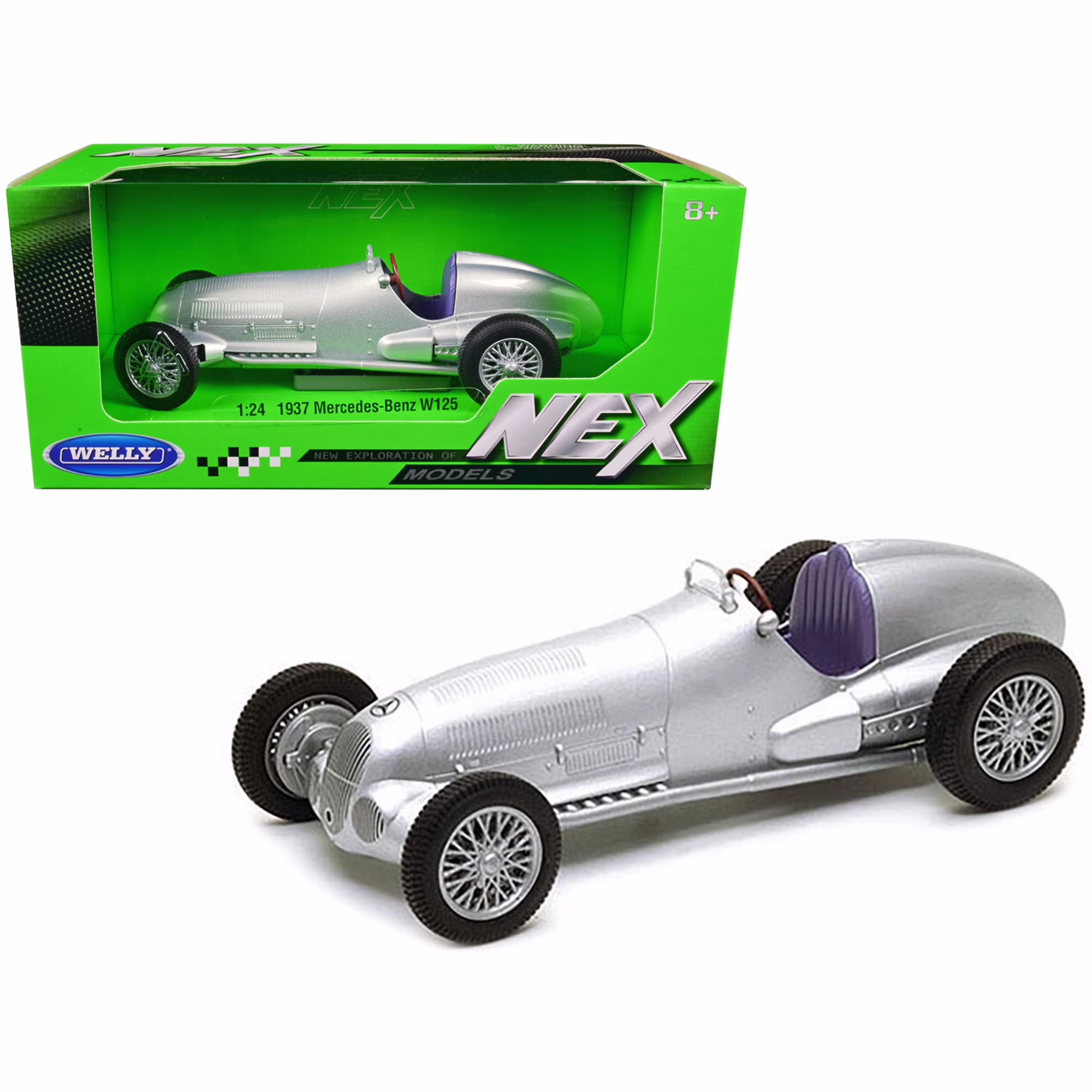 SOLIDO Shop -SOLIDO Shop 1937 Mercedes Benz W125 Silver Metallic NEX Models Series 1 24 Diecast Model Car by Welly d2e6c812 8cb2 49b6 8499 3022577cb66b.5d687ef298549e7f2beb4e4b584063b6