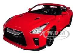 2017 Nissan GT-R R35 Red 1/24 Diecast Car Model By BBurago