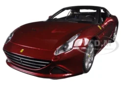 Ferrari California T Burgundy Closed Top 1/24 Diecast Model Car By Bburago