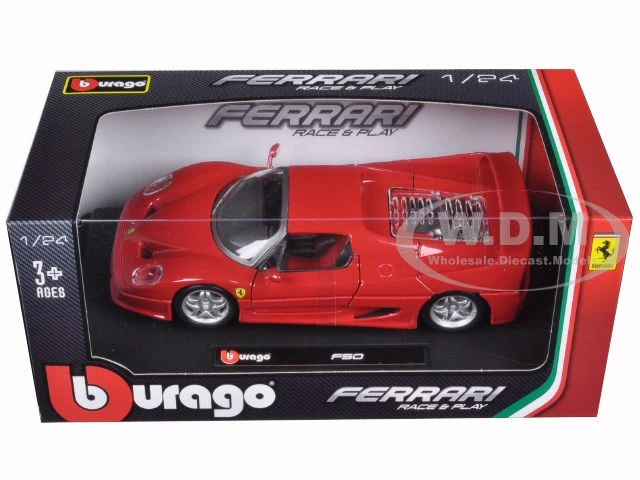 Ferrari F50 Red 1/24 Diecast Model Car By Bburago 6 Ferrari F50 Red 1/24 Diecast Model Car By Bburago - Image 6
