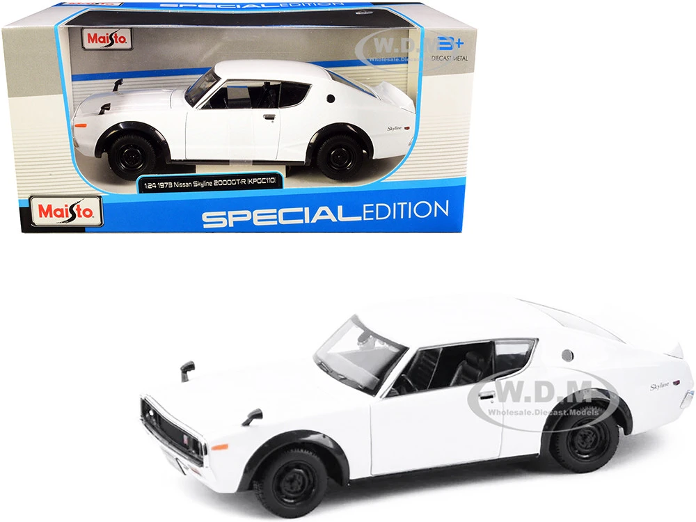 1973 Nissan Skyline 2000GT-R (KPGC110) White "Special Edition" Series 1/24 Diecast Model Car By Maisto 1 1973 Nissan Skyline 2000GT-R (KPGC110) White "Special Edition" Series 1/24 Diecast Model Car By Maisto