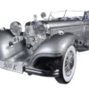 1936 Mercedes 500K Special Roadster Grey 1/18 Diecast Model Car By Maisto