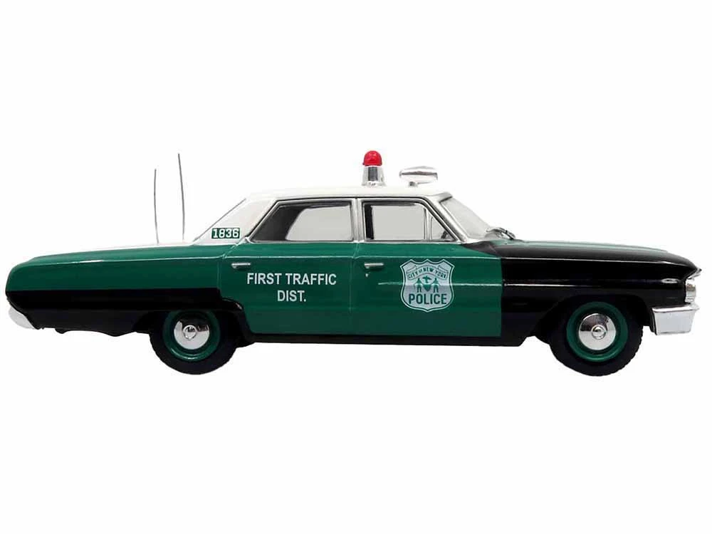 1964 Ford Galaxie 500 Police Car "New York Police Department" Black And Green With White Top Limited Edition To 504 Pieces Worldwide 1/43 Diecast Model By Iconic Replicas 2 1964 Ford Galaxie 500 Police Car "New York Police Department" Black And Green With White Top Limited Edition To 504 Pieces Worldwide 1/43 Diecast Model By Iconic Replicas - Image 2