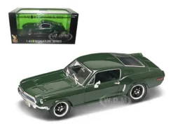 1968 Ford Mustang GT Green 1/43 Diecast Car Model Signature Series By Road Signature