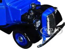 1937 Ford Pickup Truck Blue Metallic And Black "American Classics" 1/24 Diecast Model Car By Motormax -SOLIDO Shop 73233AC BLBK 5 45332.1737662026.1280.1280