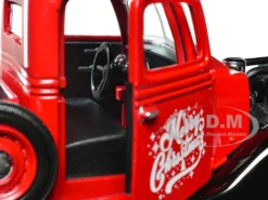 1937 Ford Pickup Truck Red And Black "Merry Christmas" With Tree Accessory 1/24 Diecast Model Car By Motormax -SOLIDO Shop 73233RBIXMT 4 01379.1702325276.1280.1280