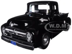 1956 Ford F-100 Pickup Truck Black 1/24 Diecast Model By Motormax