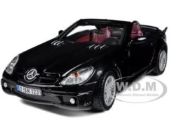 Mercedes Benz SLK55 AMG Convertible Black 1/24 Diecast Model Car By Motormax