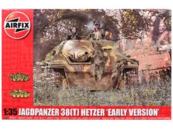 Level 3 Model Kit JagdPanzer 38(t) Hetzer "Early Version" Tank With 2 Scheme Options 1/35 Plastic Model Kit By Airfix