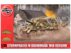 Level 3 Model Kit Sturmpanzer IV Brummbar "Mid Version" Tank With 2 Scheme Options 1/35 Plastic Model Kit By Airfix