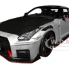 2022 Nissan GT-R (R35) Nismo Special Edition RHD (Right Hand Drive) Ultimate Metal Silver With Carbon Hood And Top 1/18 Model Car By Autoart