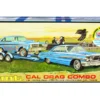 Skill 2 Model Kit "Ford Cal Drag Team" Ford Galaxie With Ford Falcon Funny Car And Trailer Set Of 3 Complete Kits 1/25 Scale Models By AMT