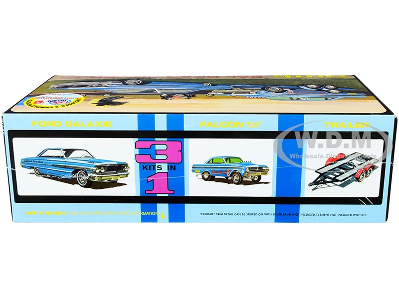 Skill 2 Model Kit "Ford Cal Drag Team" Ford Galaxie With Ford Falcon Funny Car And Trailer Set Of 3 Complete Kits 1/25 Scale Models By AMT 3 Skill 2 Model Kit "Ford Cal Drag Team" Ford Galaxie With Ford Falcon Funny Car And Trailer Set Of 3 Complete Kits 1/25 Scale Models By AMT - Image 3
