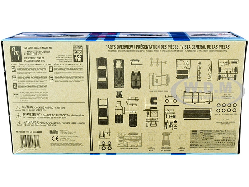 Skill 2 Model Kit "Ford Cal Drag Team" Ford Galaxie With Ford Falcon Funny Car And Trailer Set Of 3 Complete Kits 1/25 Scale Models By AMT 4 Skill 2 Model Kit "Ford Cal Drag Team" Ford Galaxie With Ford Falcon Funny Car And Trailer Set Of 3 Complete Kits 1/25 Scale Models By AMT - Image 4