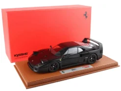 Ferrari F40 Matt Black With Matt Black Wheels With DISPLAY CASE Limited Edition To 102 Pieces Worldwide 1/18 Diecast Model Car By BBR And Kyosho