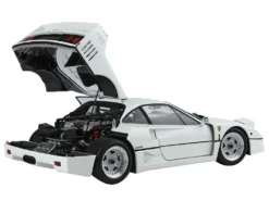 Ferrari F40 White With Silver Rims With DISPLAY CASE Limited Edition To 102 Pieces Worldwide 1/18 Diecast Model Car By BBR And Kyosho -SOLIDO Shop BBRKS014 4 94090.1742329076.1280.1280