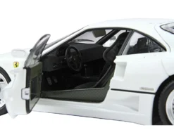 Ferrari F40 White With Silver Rims With DISPLAY CASE Limited Edition To 102 Pieces Worldwide 1/18 Diecast Model Car By BBR And Kyosho -SOLIDO Shop BBRKS014 5 06760.1742329076.1280.1280