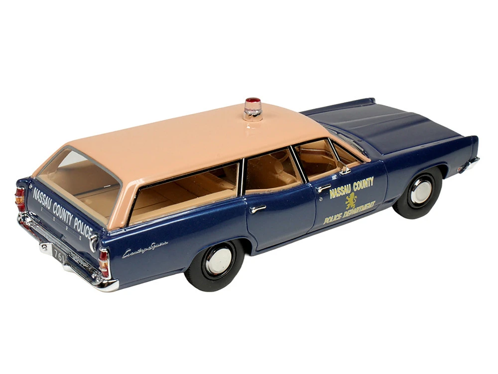 1970 Ford Country Squire Wagon Police Car "Nassau County Police Department" Blue And Tan Limited Edition To 200 Pieces Worldwide 1/43 Model Car By Goldvarg Collection 6 1970 Ford Country Squire Wagon Police Car "Nassau County Police Department" Blue And Tan Limited Edition To 200 Pieces Worldwide 1/43 Model Car By Goldvarg Collection - Image 6