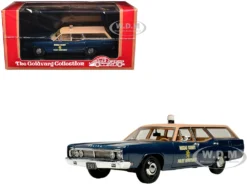 1970 Ford Country Squire Wagon Police Car "Nassau County Police Department" Blue And Tan Limited Edition To 200 Pieces Worldwide 1/43 Model Car By Goldvarg Collection