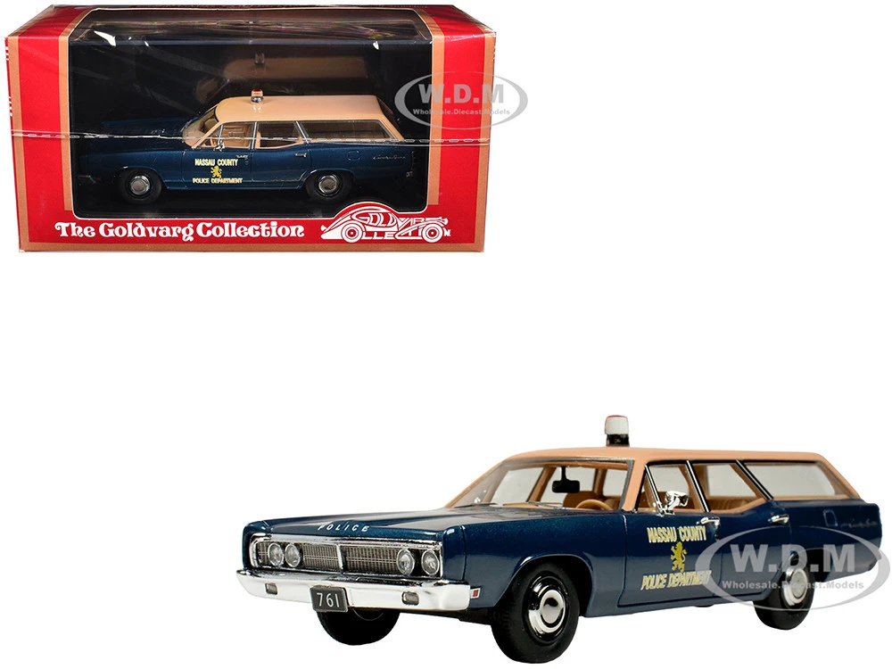 1970 Ford Country Squire Wagon Police Car "Nassau County Police Department" Blue And Tan Limited Edition To 200 Pieces Worldwide 1/43 Model Car By Goldvarg Collection 1 1970 Ford Country Squire Wagon Police Car "Nassau County Police Department" Blue And Tan Limited Edition To 200 Pieces Worldwide 1/43 Model Car By Goldvarg Collection