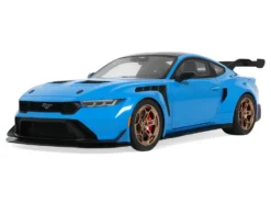 2024 Ford Mustang GTD Grabber Blue With Black Top 1/18 Model Car By GT Spirit