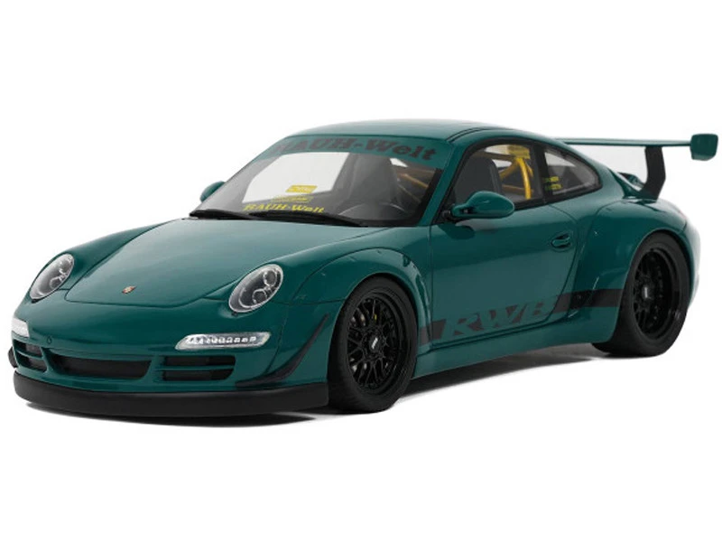 2021 RWB Bodykit "Syunkashuto" Green With Black Stripes 1/18 Model Car By GT Spirit 1 2021 RWB Bodykit "Syunkashuto" Green With Black Stripes 1/18 Model Car By GT Spirit