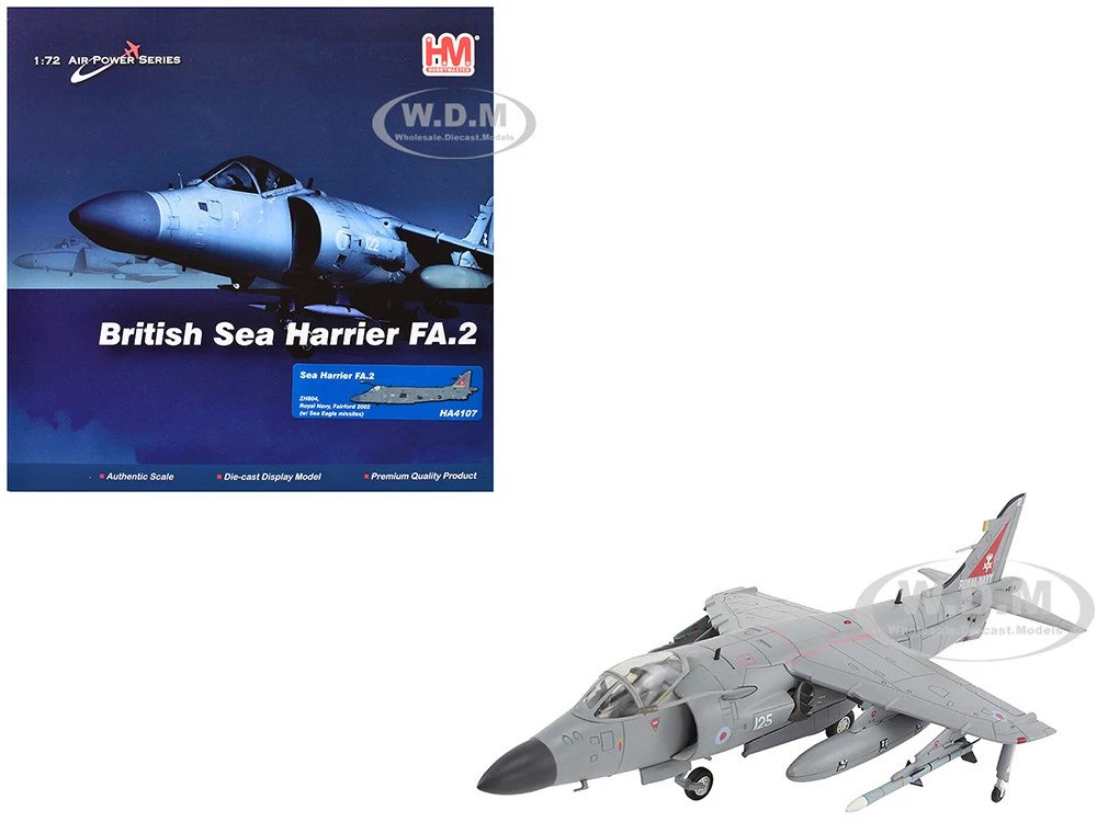 British Aerospace Sea Harrier FA.2 Aircraft With Sea Eagle Missiles "ZH804, Fairford" (2002) British Royal Navy "Air Power Series" 1/72 Diecast Model By Hobby Master 1 British Aerospace Sea Harrier FA.2 Aircraft With Sea Eagle Missiles "ZH804, Fairford" (2002) British Royal Navy "Air Power Series" 1/72 Diecast Model By Hobby Master