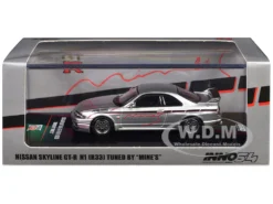 Nissan Skyline GT-R N1 (R33) RHD (Right Hand Drive) "Tuned By Mine's" Silver 1/64 Diecast Model Car By Inno Models -SOLIDO Shop IN64 R33 MINES S BOX 90158.1742401654.1280.1280