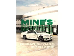 Nissan Skyline GT-R (R34) V-SPEC N1 RHD (Right Hand Drive) "Tuned By Mine's" White 1/64 Diecast Model Car By Inno Models -SOLIDO Shop IN64 R34VS MINES 2 86280.1732290105.1280.1280