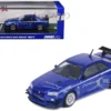 Nissan Skyline GT-R (R34) V-SPEC RHD (Right Hand Drive) "Tuned By Mine's" Blue Metallic 1/64 Diecast Model Car By Inno Models