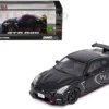 Nissan GT-R (R35) Nismo RHD (Right Hand Drive) Nismo Black With Carbon Hood And Top 1/64 Diecast Model Car By Inno Models