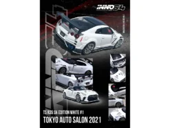 Nissan GT-R (R35) "Top Secret" RHD (Right Hand Drive) White With Black Top "Tokyo Auto Salon 2021" 1/64 Diecast Model Car By Inno Models -SOLIDO Shop IN64 R35TS TAS2021 2 51279.1738010504.1280.1280