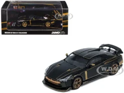 Nissan GT-R50 By ItalDesign Black With Gold Accents And Carbon Hood 1/64 Diecast Model Car By Inno Models