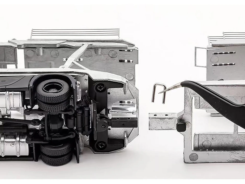 Mercedes-Benz Actros Auto Transporter White 1/64 Diecast Model By GCD 6 Mercedes-Benz Actros Auto Transporter White 1/64 Diecast Model By GCD - Image 6