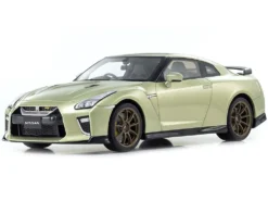 Nissan GT-R Premium Edition T-Spec RHD (Right Hand Drive) Millenium Jade Green Metallic 1/18 Model Car By Kyosho