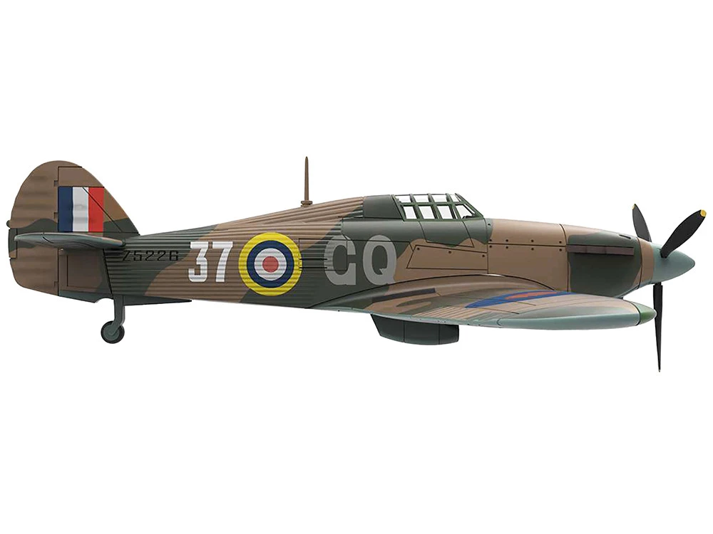 Hawker Hurricane Mk.IIB Aircraft "No. 134 Squadron, 151 Wing, Vaenga, USSR" (1941) British Royal Air Force "Planes Of World War II" Series 1/72 Diecast Model Airplane By Luppa 2 Hawker Hurricane Mk.IIB Aircraft "No. 134 Squadron, 151 Wing, Vaenga, USSR" (1941) British Royal Air Force "Planes Of World War II" Series 1/72 Diecast Model Airplane By Luppa - Image 2