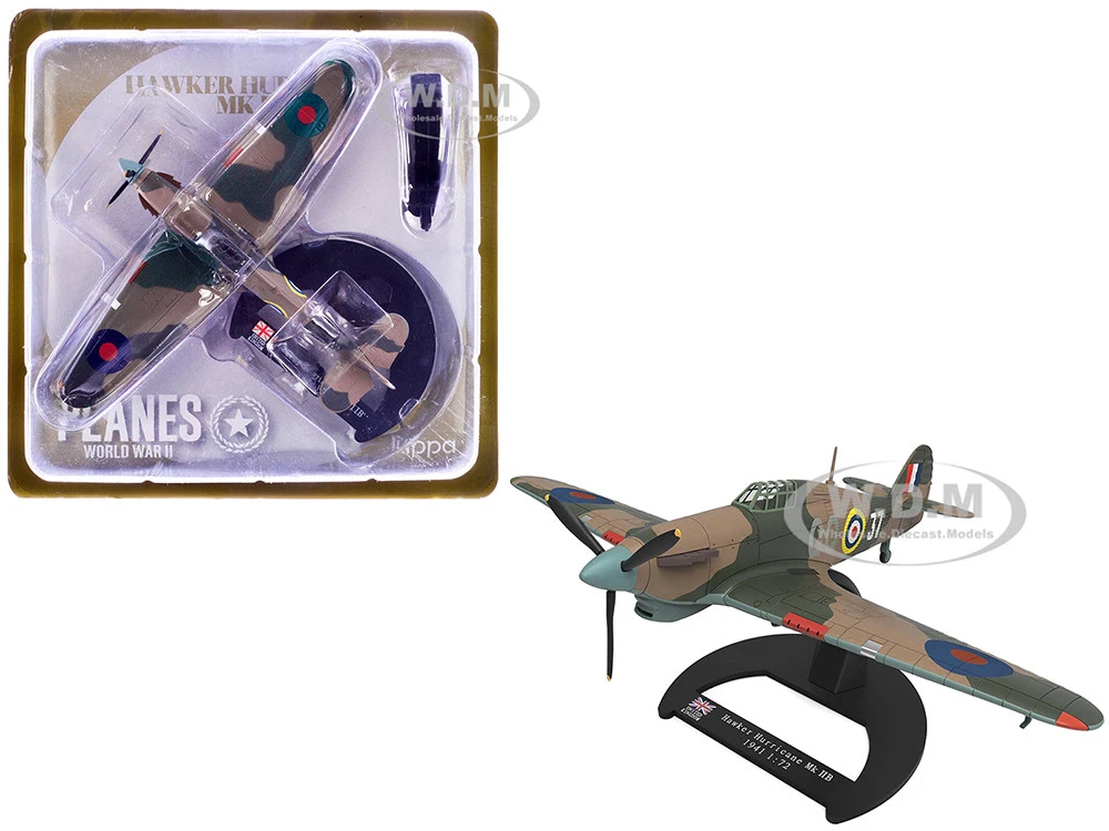 Hawker Hurricane Mk.IIB Aircraft "No. 134 Squadron, 151 Wing, Vaenga, USSR" (1941) British Royal Air Force "Planes Of World War II" Series 1/72 Diecast Model Airplane By Luppa 1 Hawker Hurricane Mk.IIB Aircraft "No. 134 Squadron, 151 Wing, Vaenga, USSR" (1941) British Royal Air Force "Planes Of World War II" Series 1/72 Diecast Model Airplane By Luppa